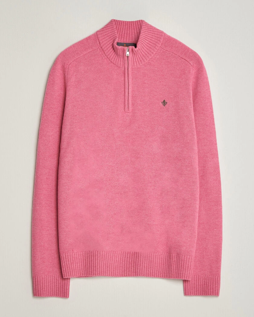 Morris Hertford Lambswool Half Zip Cerise – Rosa
