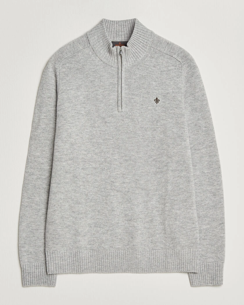 Morris Hertford Lambswool Half Zip Grey – Grå