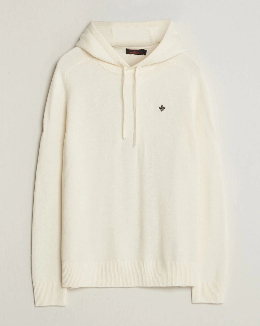 Morris Hertford Lambswool Hoodie Off White – Vit