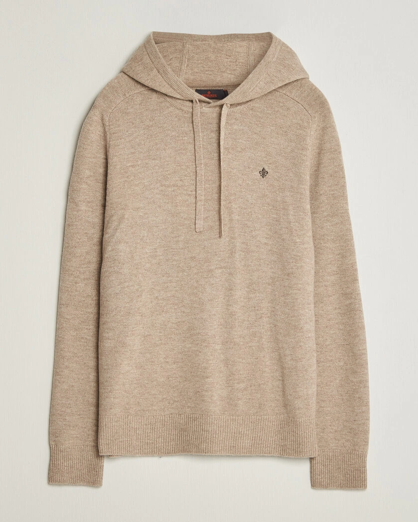 Morris Hertford Lambswool Hoodie Khaki – Beige