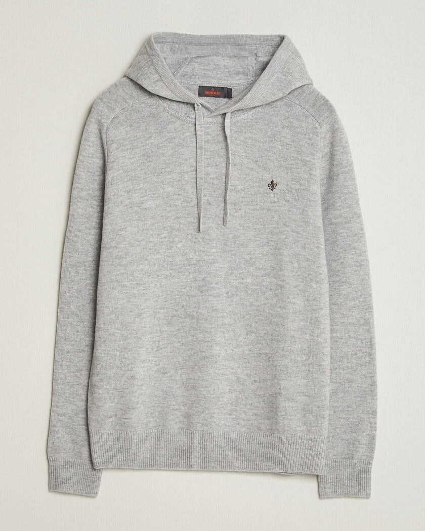 Morris Hertford Lambswool Hoodie Grey – Grå