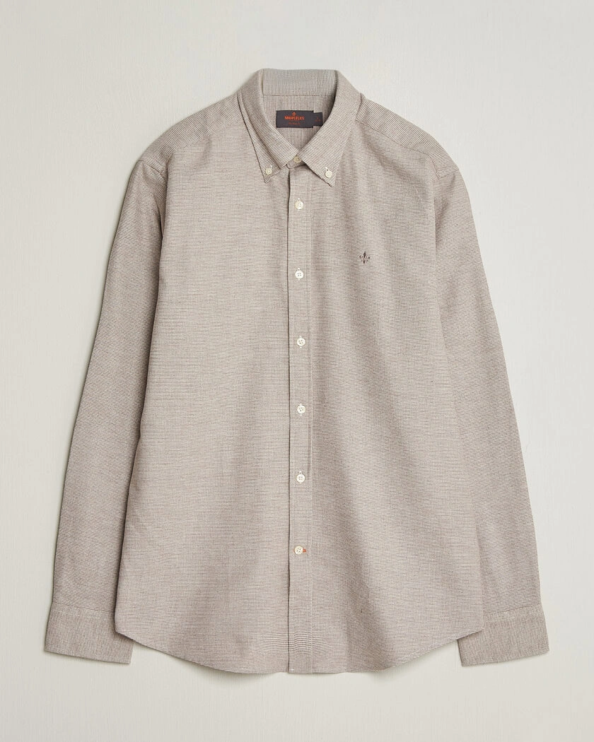 Morris Flannel Check Shirt Khaki – Beige