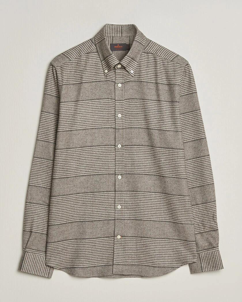 Morris Soft Lama Check Shirt Camel – Beige