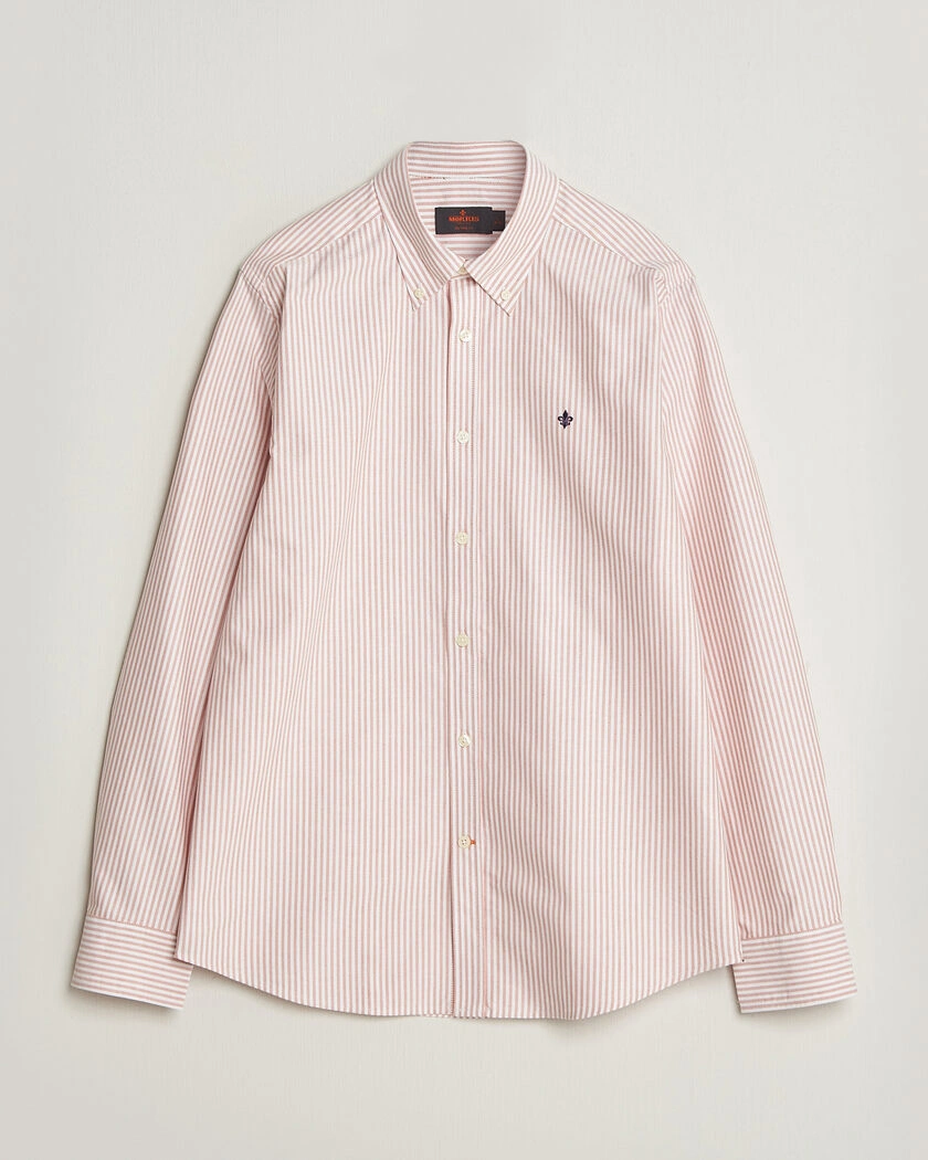 Morris Douglas Oxford Stripe Shirt Orange – Orange