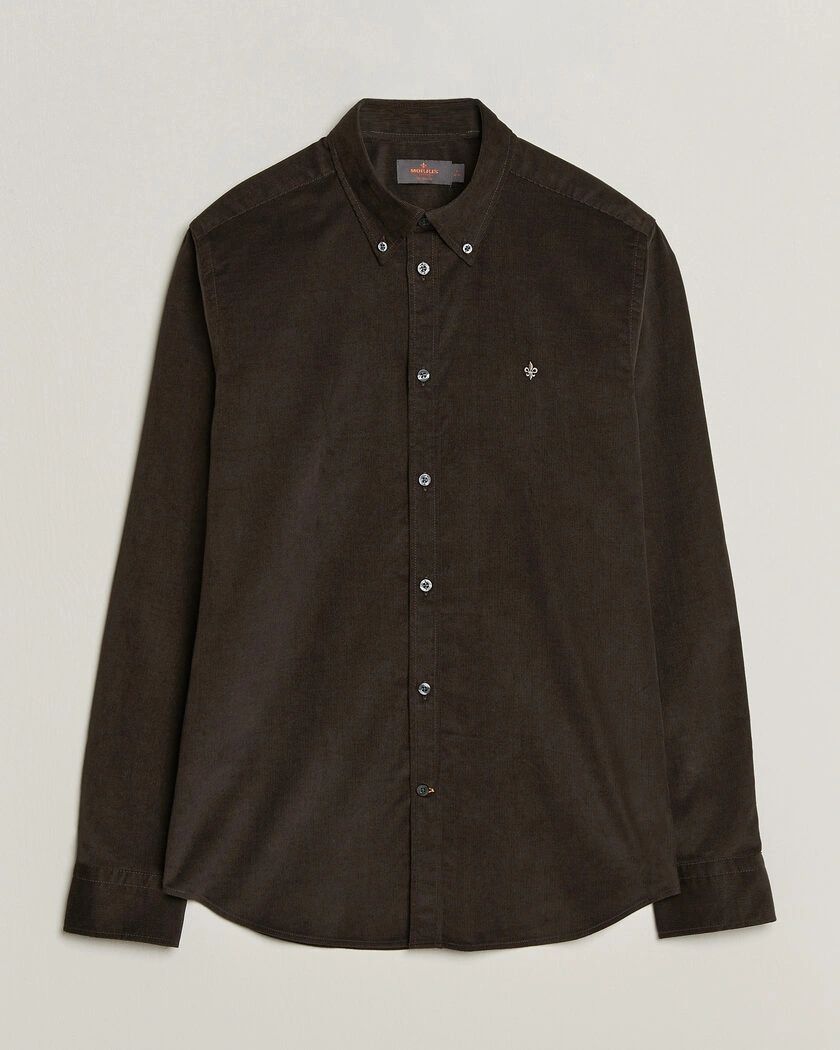 Morris Douglas Cord Shirt Brown – Brun