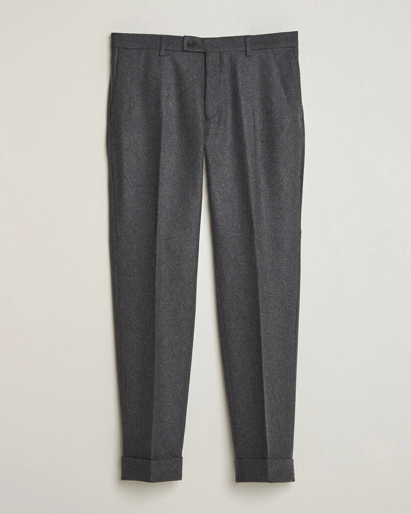 Morris Flannel Suit Trousers Grey – Grå