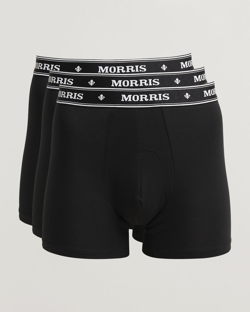 Morris Boxer Brief 3-Pack Black – Svart