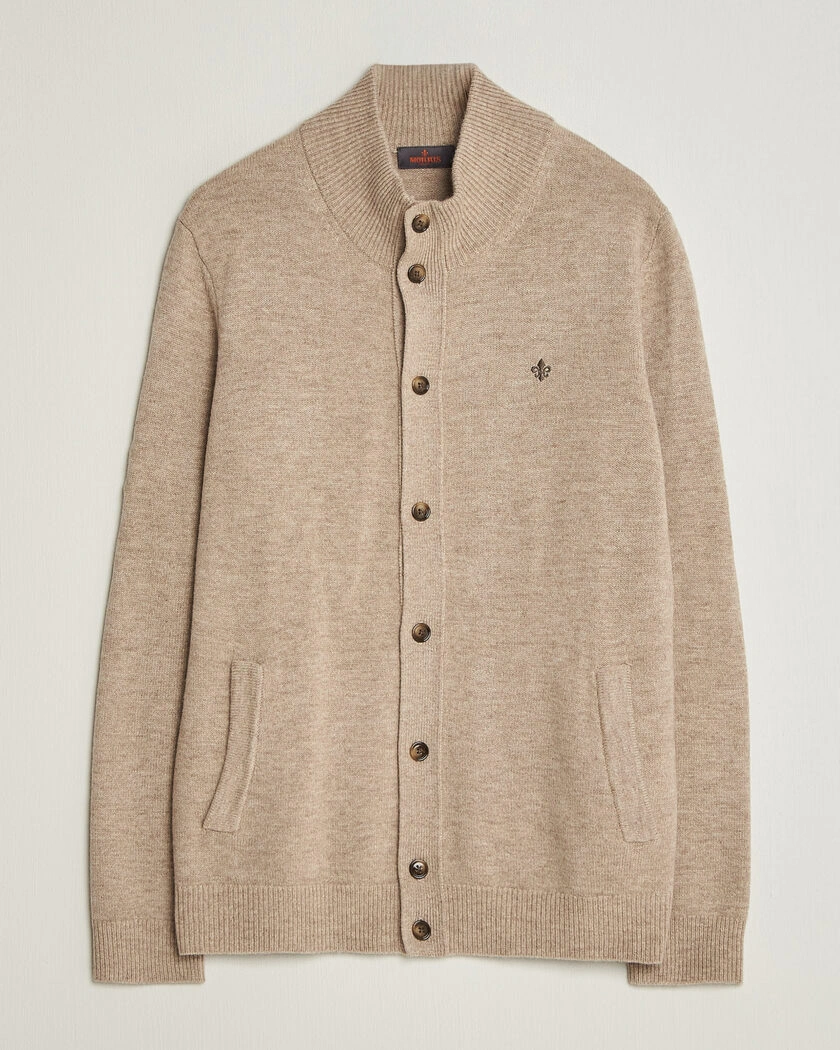 Morris Hertford Button Cardigan Khaki – Beige