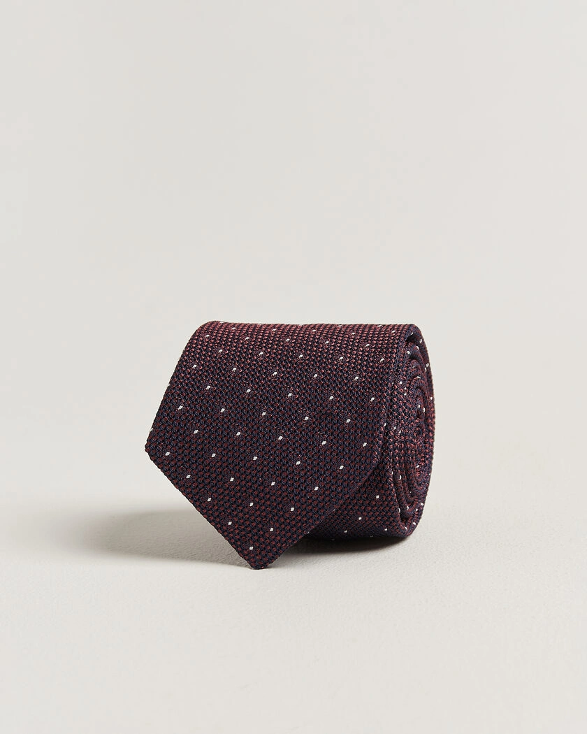 Amanda Christensen Silk Grenadine Dot 8cm Tie Wine – Röd