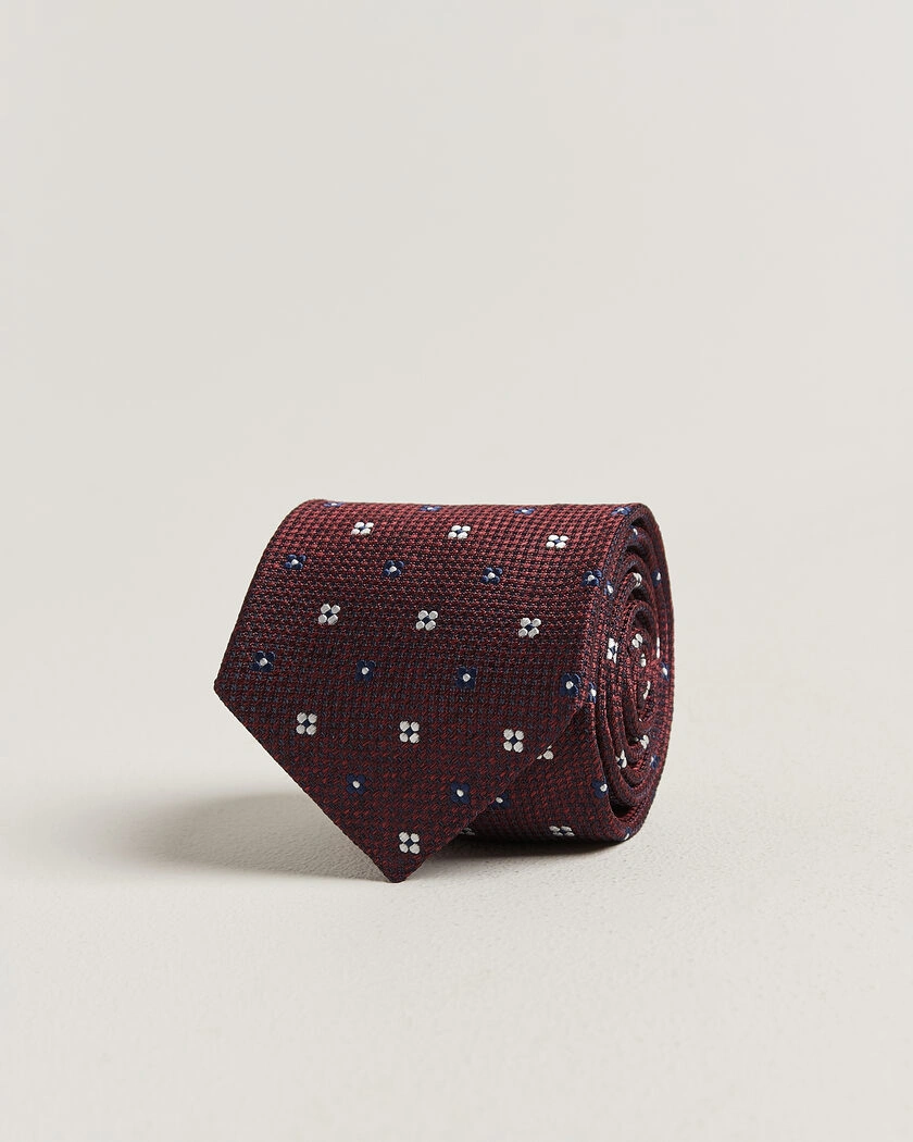 Amanda Christensen Silk Flower 8cm Tie Wine – Röd