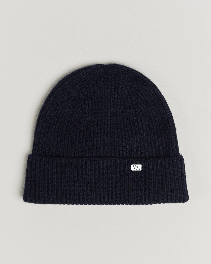 Varsity Headwear Wool/Cashmere Beanie Dusk Navy – Blå