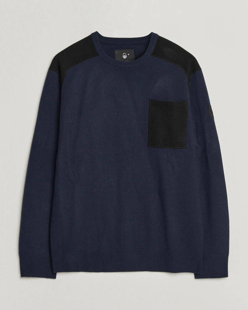 Sail Racing Spine Wool Knitted Sweater Dark Navy – Blå