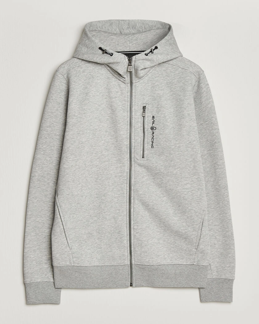 Sail Racing Bowman Full Zip Hoodie Grey Melnage – Grå