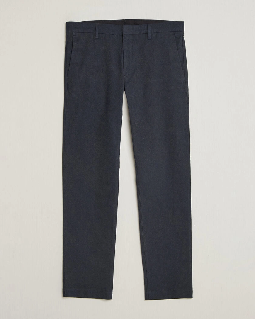  NN07 Theo Brushed Cotton Trousers Deep Navy – Blå