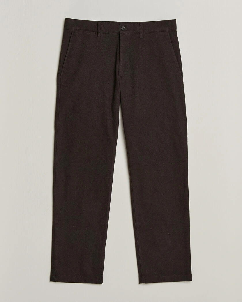 NN07 Aden Brushed Cotton Trousers Deep Truffle – Brun