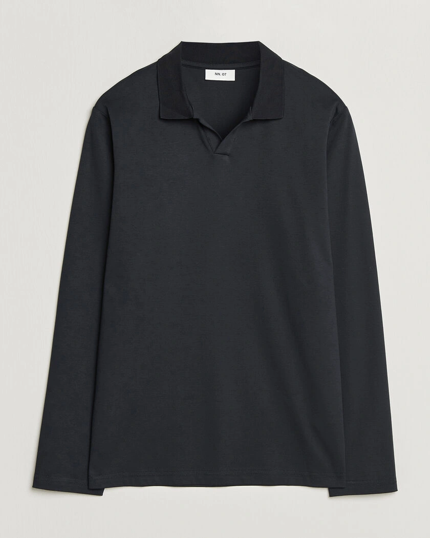 NN07 Paul Long Sleeve Polo Deep Navy – Blå