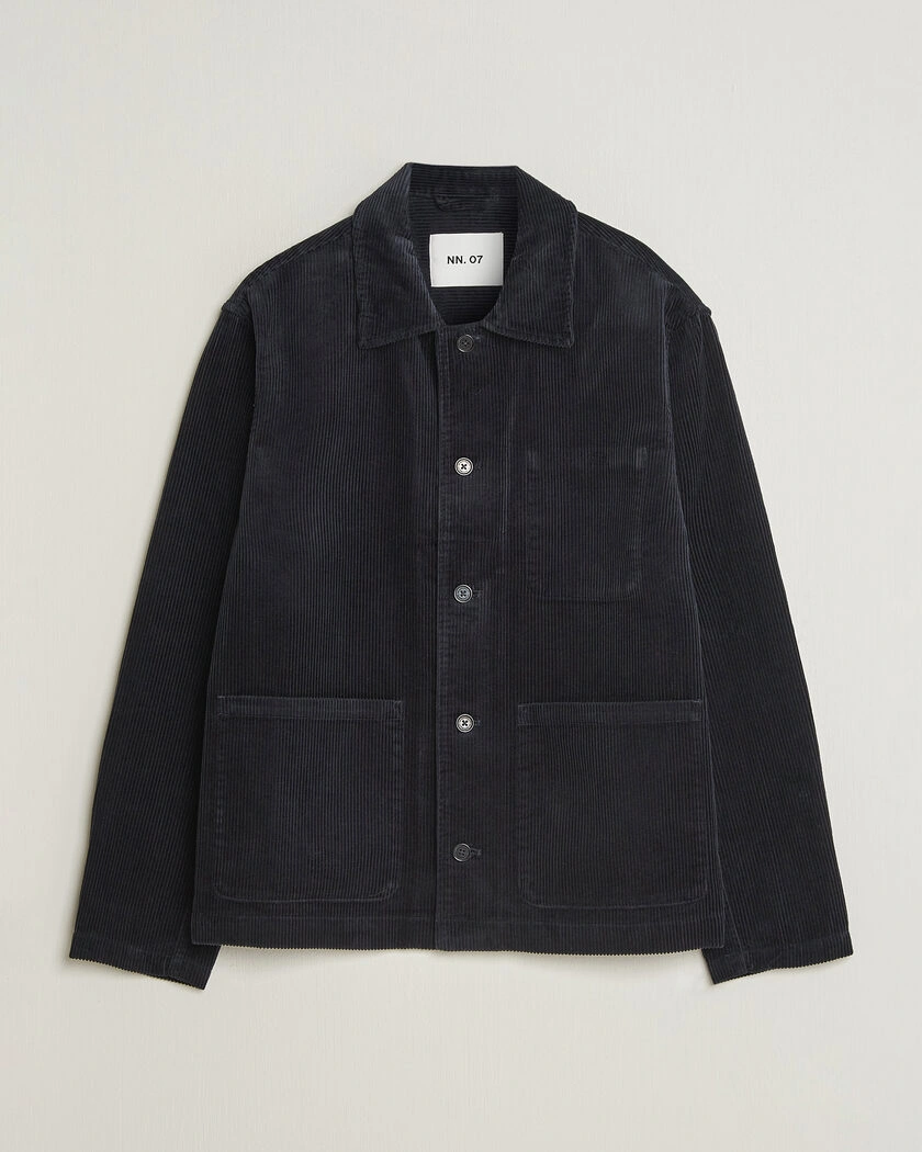 NN07 Morgan Corduroy Overshirt Deep Navy – Blå