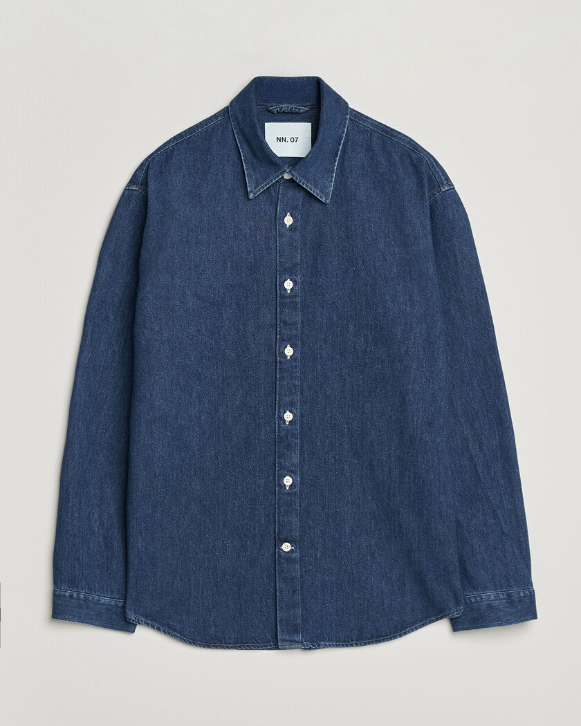 NN07 Casper Denim Overshirt Medium Indigo – Blå