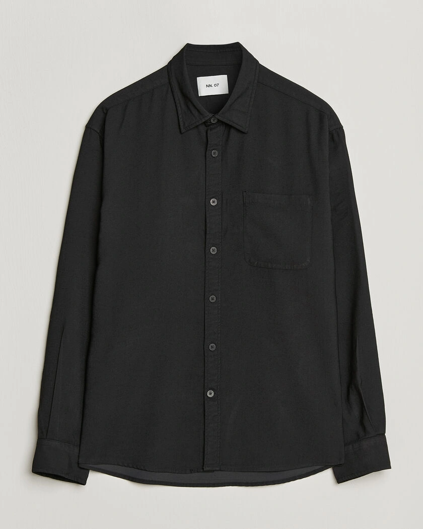 NN07 Deon Viscose Shirt Black – Svart