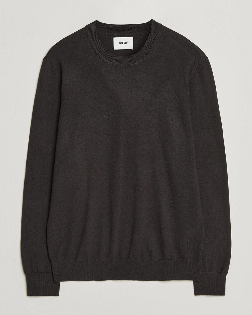 NN07 Ted Merino Crew Neck Pullover Deep Truffle – Brun