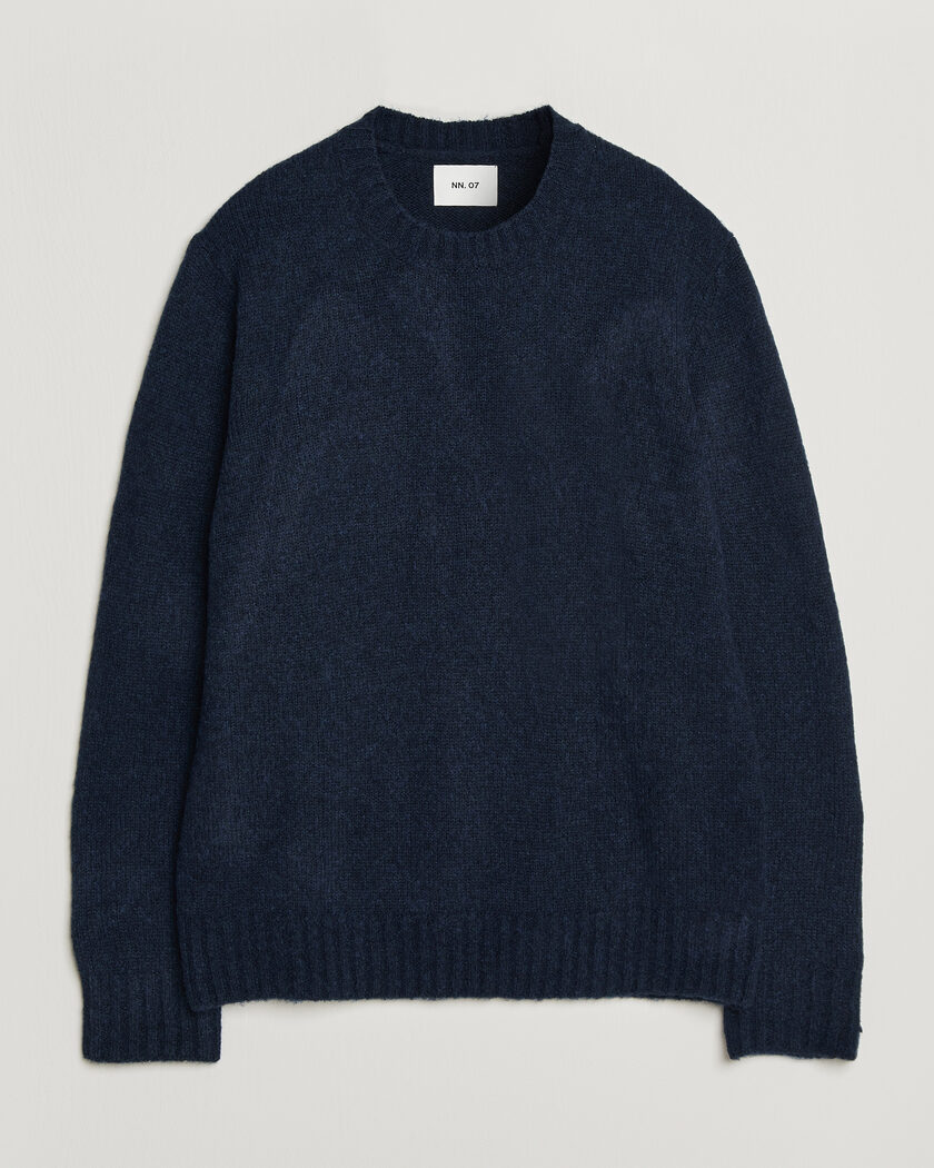 NN07 Lee Wool Knitted Sweater Navy Blue – Blå