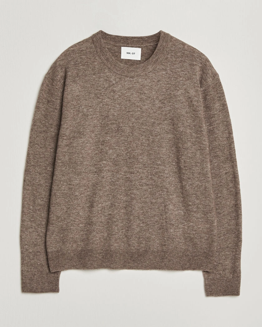 NN07 Gavin Brushed Wool Knitted Sweater Desert Clay – Beige