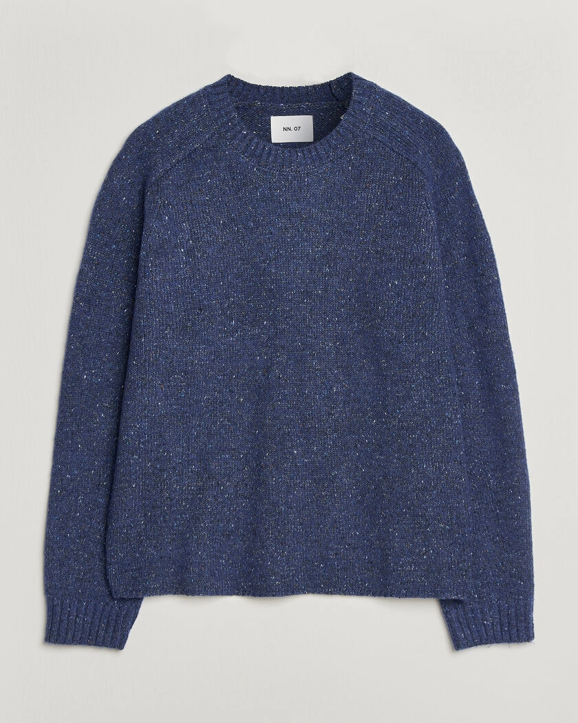 NN07 Jim Neps Wool Knitted Sweater Blue Ignition – Blå