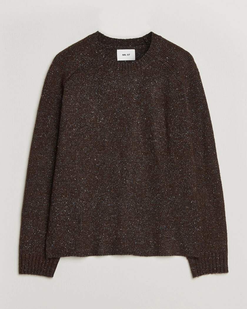 NN07 Jim Neps Wool Knitted Sweater Deep Truffle – Brun