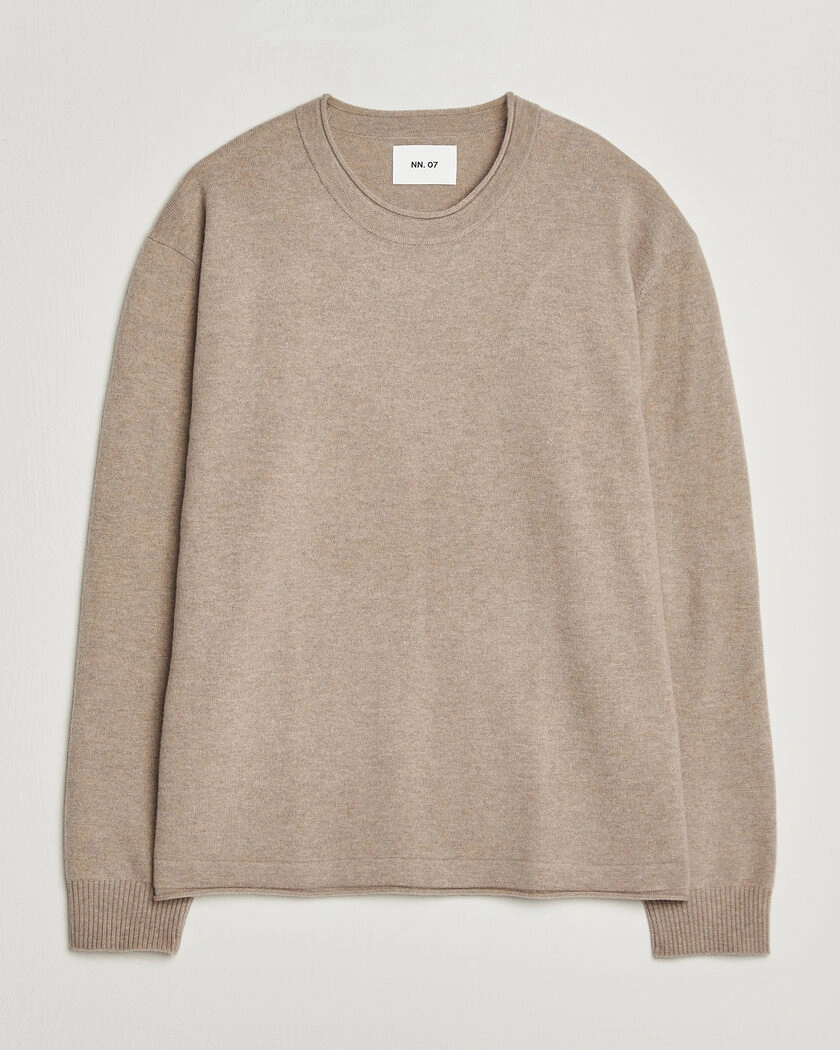 NN07 Sammy Wool Knitted Sweater Clay Melange – Beige
