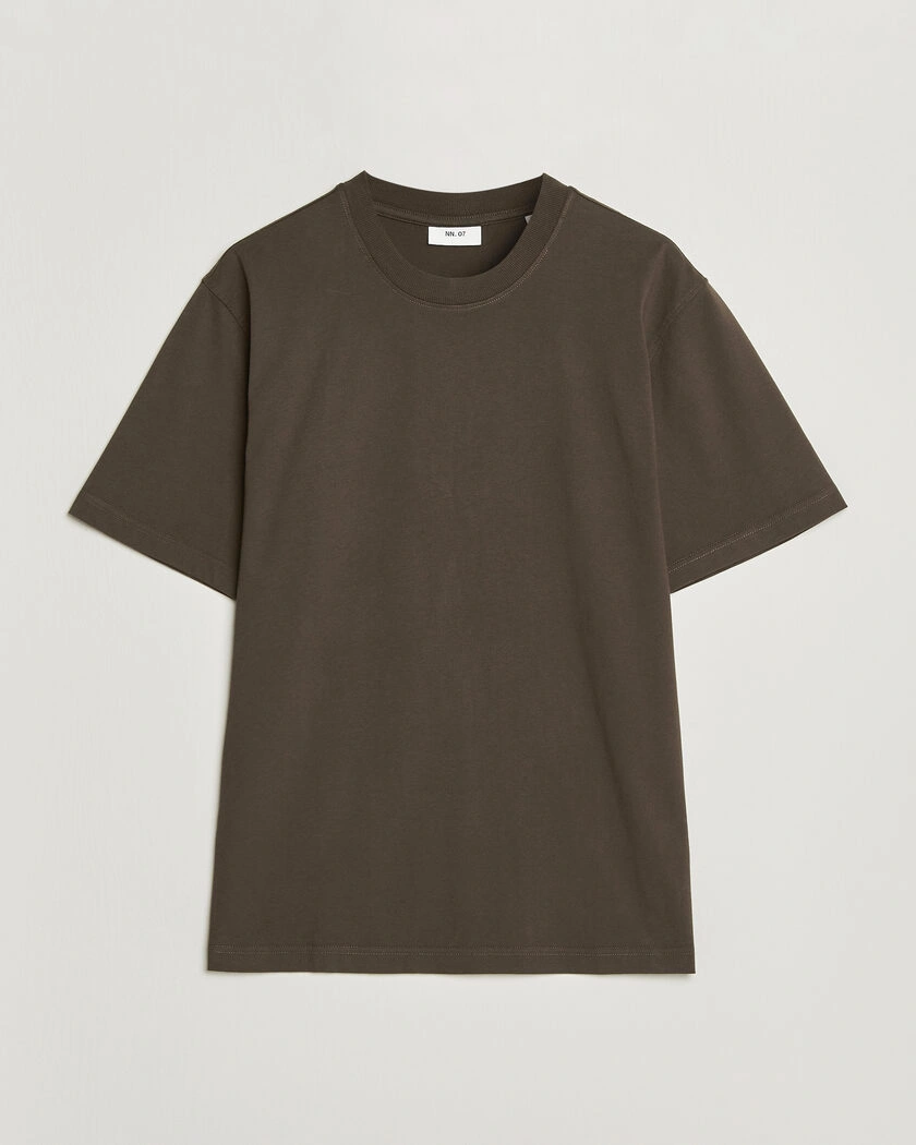 NN07 Adam Crew Neck T-Shirt Earthwood – Brun