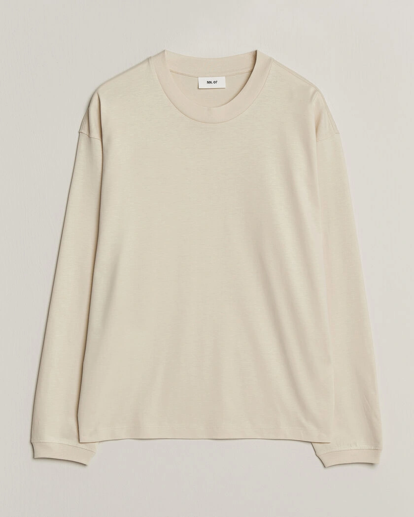 NN07 Lionel Suvin Cotton Long Sleeve T-Shirt Ivory – Vit