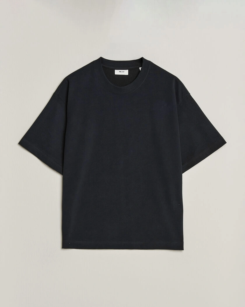 NN07 David Heavy Crew Neck T-Shirt Black – Svart