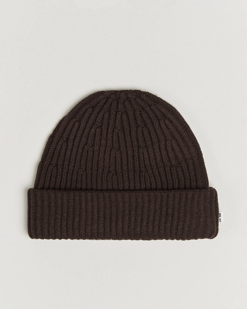 NN07 Wool Rib Hat Deep Truffle – Brun