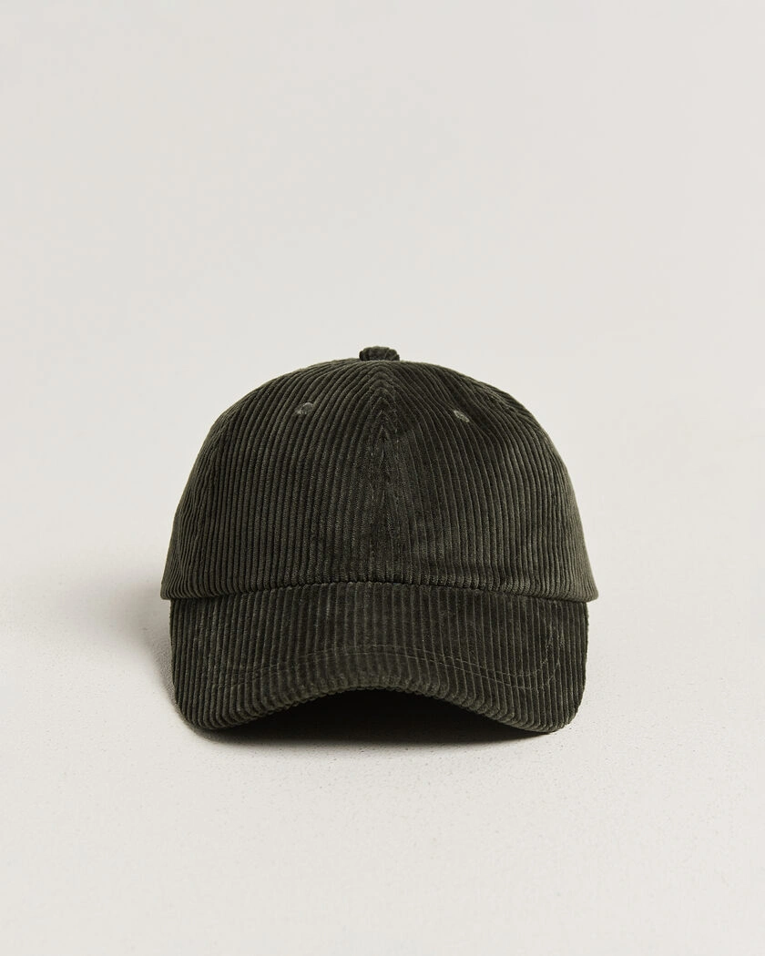NN07 Corduroy Dad Cap Dark Army – Grön