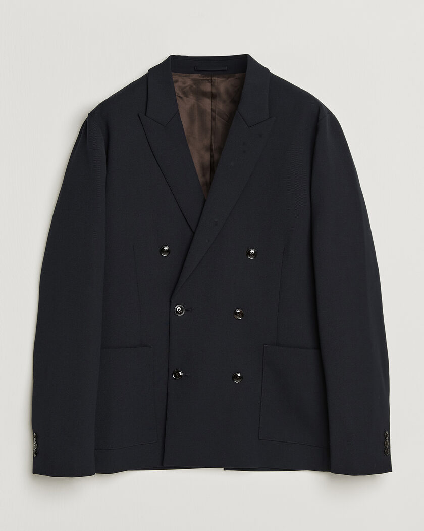 NN07 Jordin Wool Double Breasted Blazer Deep Navy – Blå