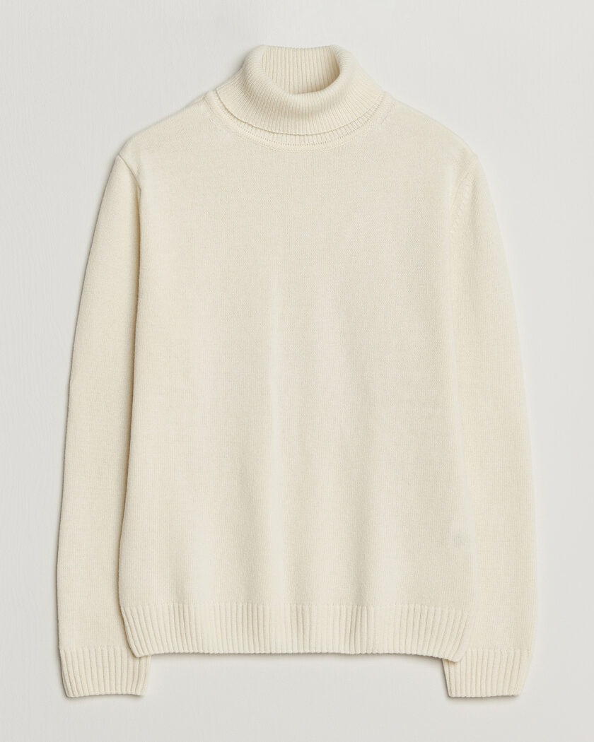 Stenströms Brushed Merino Rollneck Off White – Vit