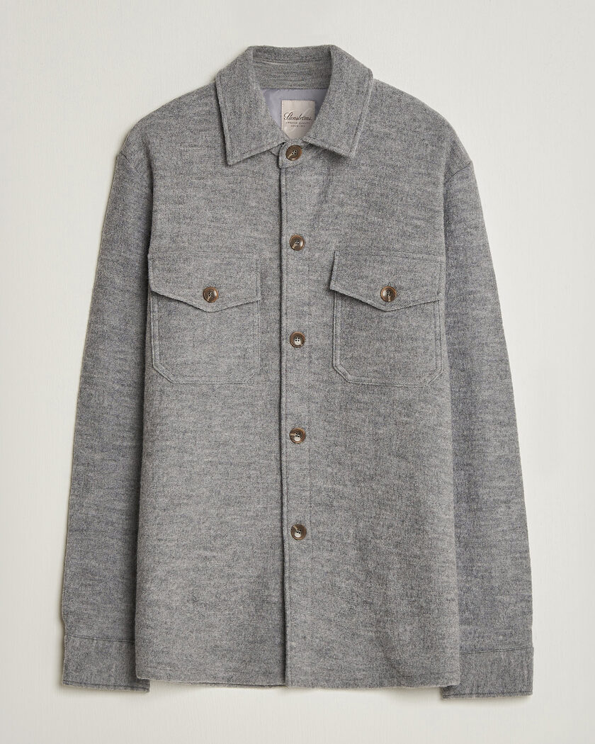 Stenströms Felted Wool Overshirt Grey – Grå