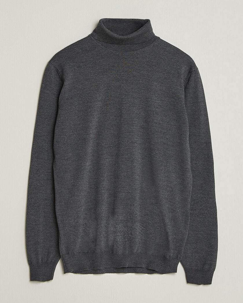 Stenströms Merino Rollneck Dark Grey – Grå
