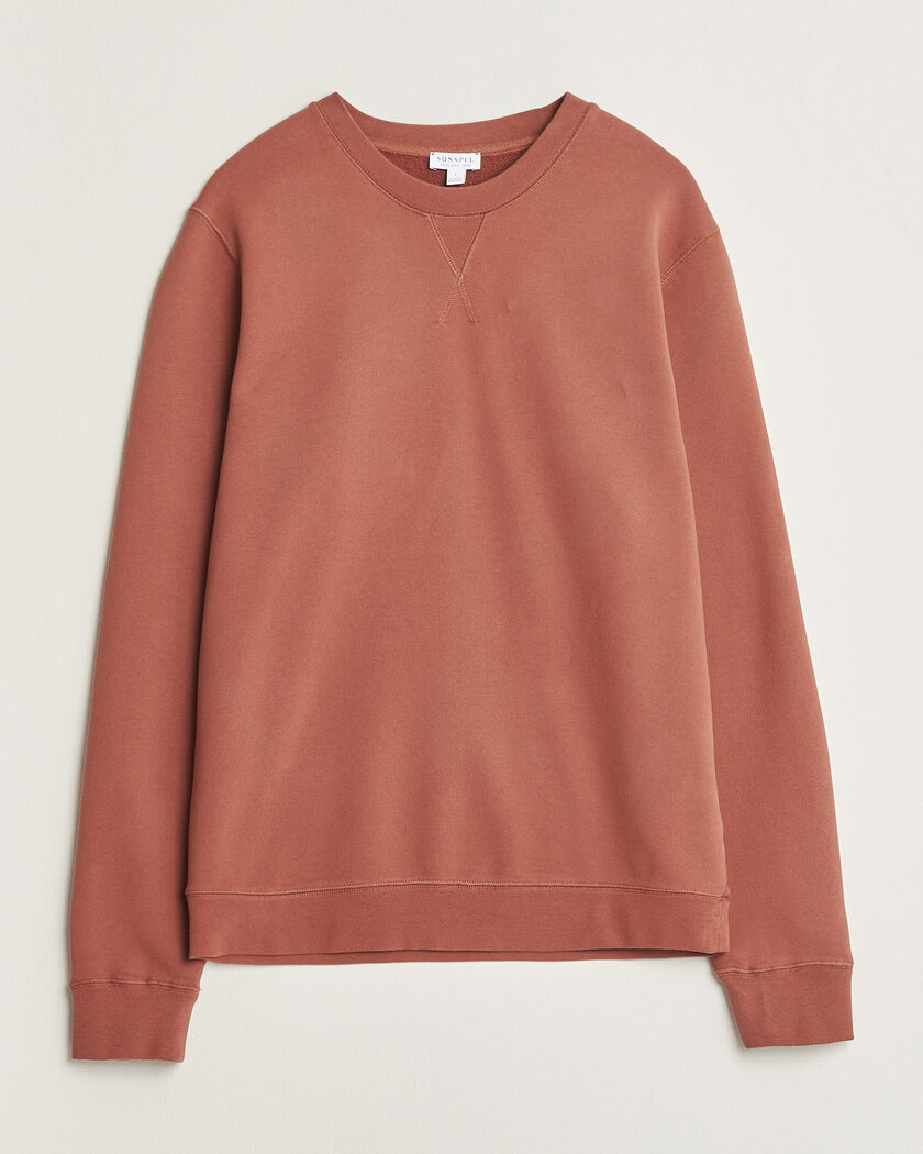 Sunspel Loopback Sweatshirt Dark Tabacco – Brun