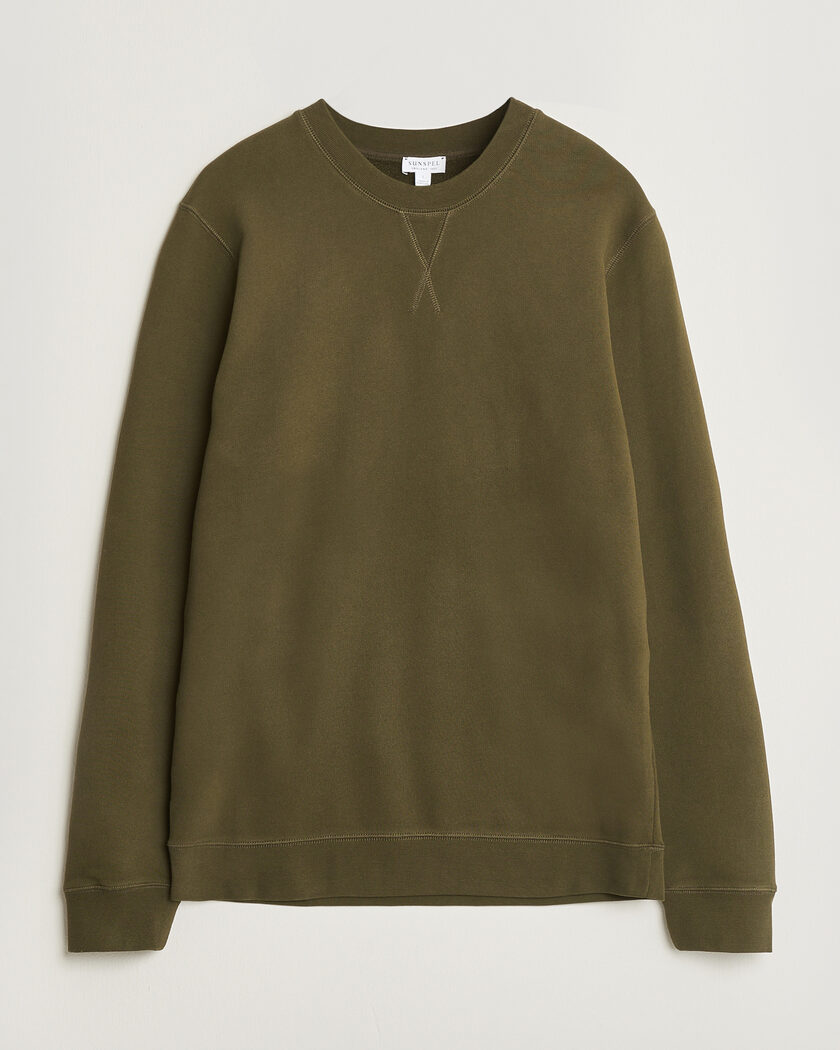 Sunspel Loopback Sweatshirt Loden Green – Grön