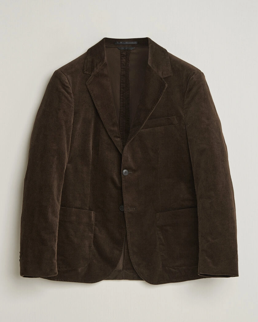 Sunspel Relaxed Corduroy Blazer Dark Choclate – Brun