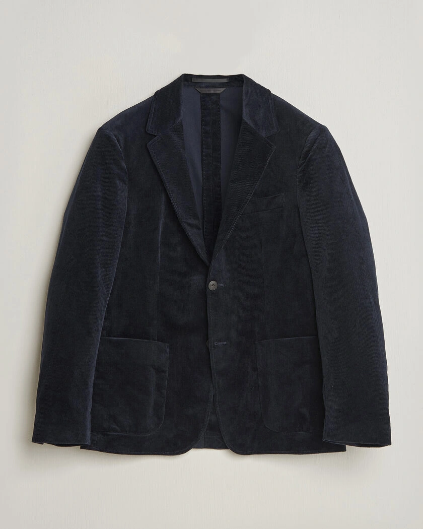Sunspel Relaxed Corduroy Blazer Navy – Blå