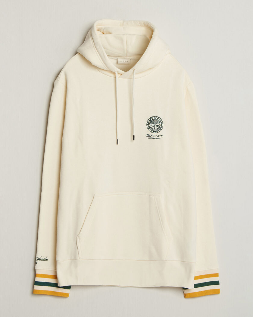 Gant Tournament Hoodie Cream – Vit