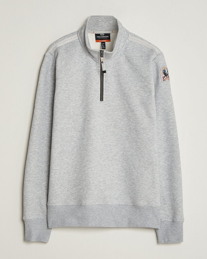 Parajumpers Broad Peak Super Easy Half Zip Sweatshirt Ash Grey Melange – Grå