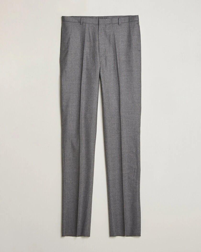 Kamakura Shirts Saxony Wool Ivy Trousers Mid Gray – Grå