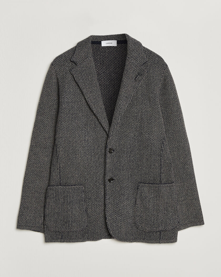 Lardini Structured Cashmere Blazer Navy – Blå