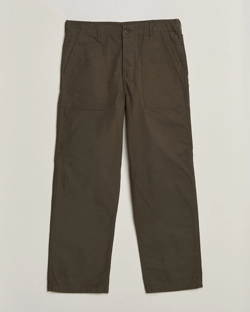 orSlow Regular Fit Original Sateen Fatigue Pants Coffee Brown – Brun