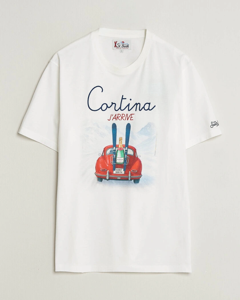 MC2 Saint Barth Printed Cotton T-Shirt Cortina – Vit