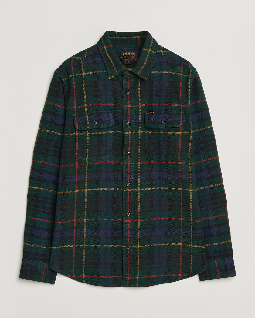 Filson Vintage Flannel Work Shirt Green/Navy – Grön