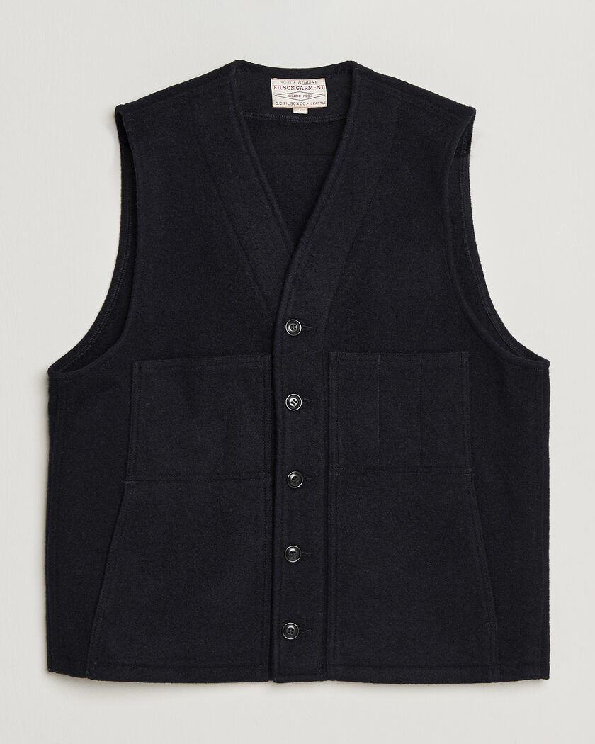 Filson Mackinaw Wool Vest Navy – Blå